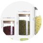 Glass Jar with Bamboo Lid Food Candy Storage Bottles Tea Container cup Sealing Violetta Mason Jars Kitchen Accessories,350ml