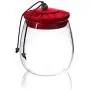 UniquQ Glass Jar Wide Mouth with Wooden Lid Tea Tank Coffee Bean Kitchen Food Container for Canning Uses Clear Dry Goods Pantry Cookies Snacks (colorful)