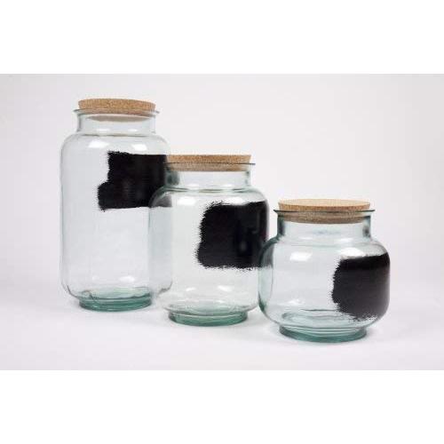 18cm high storage jar chalk label