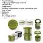 Magnifying Stash Jars Smell Proof Airtight Seal Canister BPA Free Stackable Hermetic Container, White ( 4.1 × 4.1 × 3.3 inches)