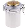 Aluminum Stash Jar With Hygrometer,Food Storage Container with Lids for Tea,Coffee,Snacks, Milk Powder,Beans Canisters.Flour Canister with Clear Acrylic Lid n Locking