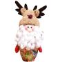 Queena Christmas Candy Cans Clear Plastic Food Storage Container Gift Bottle Holder Xmas Candy Jar Party Home Decor