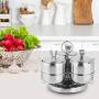 3 in 1 Stainless Steel Spice Condiment Seasoning Jar Box Spice Rack Cruet Bottle Salt Pepper Storage Organizers For Kitchen