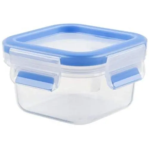 Tefal Master Seal Fresh Square Food Storage, Clear/Blue, 0.25 Litre