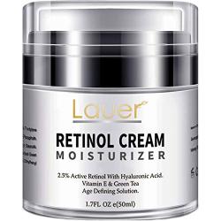 Lauer Retinol Moisturizer for Face and Eye area | Anti Aging Cream with Hyaluronic Acid, 2.5% Active Retinol and Vitamin E | Reduces Appearance of Wrinkles and Fine lines | Best Day and Night Face Cre