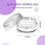 50 Pieces Empty Clear Plastic Pot Jars with Lids Round Sample Containers Mini Travel Jars for Storage of Ear Studs Ear Ring(5 ml/5g)