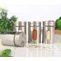 UPKOCH Seasoning Bottle Shaker Spice Bottle Airtight Spice Storage with Top Rotatable Stainless Steel Jar Adjustable Condiment Bottle (3pcs 100ML)