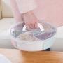 JUSTDOLIFE Snack Serving Tray Round 5-Section Detachable Nut Serving Tray Candy Plate