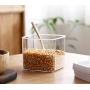 HOMELUNY Set of 4 Clear Airtight Plastic Food Jars Milk Pink Jars Moisture Proof Cereal Storage Container Jars Square 1L for Candy, Cookie, Rice, Sugar,Flour,Snacks Keeping Food Dry & Fresh