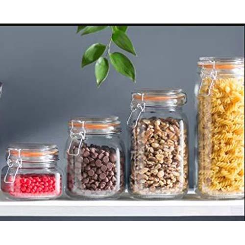 Glass clamp Lid Jar Canister Set Storage Food Kitchen Candy Coffee Sugar Spices and Airtight Ebook by MARIA BARDAKI