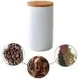 LEGOU Food Storage Jar, Tea Coffee Canisters,with Airtight Seal Bamboo Lid Ceramic Food Storage Canister for Serving Tea, Coffee, Spice and More,White,1100ml LEGOU Food Storage Jar, Tea Coffee Canisters,with Airtight Seal Bamboo Lid Ceramic Food Storage Canister for Serving Tea, Coffee, Spice and More,White,1100ml