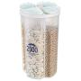 Separate Transparent Grain Storage Bottle Household Kitchen Food Moisture Proof Sealed Cans Dry Cereal Container Zp6191710,4 Grid Green
