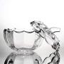 YSMYWM Vintage Pumpkin Shaped Clear Glass Candy Jar Food Snacks Storage Container Sugar Bowl Spice Jar with Lid