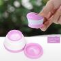 Travel Cream Jars, iKiKin Silicone Small Cosmetic Jars with Sealed Lids, 4 Pieces 20ml, BPA Free, Travel Friendly