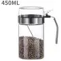 Tiakino Spice Jar, Mini Clear Glass Spice Jar Container Set with Airtight Lids Spoon for Kitchen Accessories Tiakino Spice Jar, Mini Clear Glass Spice Jar Container Set with Airtight Lids Spoon for Kitchen Accessories