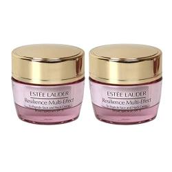 Lot of 2 x Estee Lauder Resilience Multi-Effect Tri-Peptide Face and Neck Creme SPF 15, 0.5 oz / 15ml each, Travel Size Unboxed