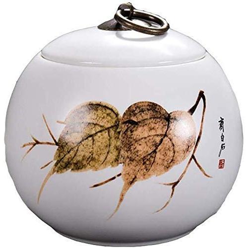 ETERLY Creative Ceramic Tea Caddy,Moisture-Proof Tea tin Tea Storage Jars for Spices Candy Coffee Cookie Nuts with Gift Box-E 12x10cm(5x4inch) (Color : H, Size : 12x10cm(5x4inch))