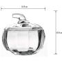 MISS TUTU Pumpkin Shape Crystal Glass Snack Jar Sugar Pot Storage Lid