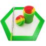 SZBS A Set Silicone Container Hexagon Mat 11ml Drum Shape Container Wax Oil Container Concentrate Storage Containers Wax Silicone Jar With A Metal Rod (Green, 1)