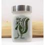 Small Stash Jar with Skunk Design - Odor Resistant, Airtight Herb Storage, 3" Tall x 2" Wide