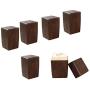 6x Wood Tea Cans Handmade Kung Fu Tea Caddy Box Portable Travel Tea Storage Sealed Jar for Candy Nut Coffee Bean Powder Box