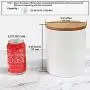 77L Food Storage Canister - Ceramic Food Storage Canister with Airtight Wooden Lid, 53.04 FL OZ (1570 ML) White Food Storage Jar for Home and Kitchen Serving for Coffee, Sugar, Tea, Flour and More 77L Food Storage Canister - Ceramic Food Storage Canister with Airtight Wooden Lid, 53.04 FL OZ (1570 ML) White Food Storage Jar for Home and Kitchen Serving for Coffee, Sugar, Tea, Flour and More