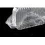 Hinged, Clear Single-Slice Pie/Cake/Cheesecake Container (High Dome Lid) - 100 Pieces