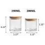 Danmu 2Pcs a Set 200 ML 250 ML Lead Free Glass Jars Classic Hammer Pattern Glass Storage Jars Food Storage Jars with Airtight Bamboo Lids Coffee Bean Jar Cookies Flour Sugar Candy Spice Container Danmu 2Pcs a Set 200 ML 250 ML Lead Free Glass Jars Classic Hammer Pattern Glass Storage Jars Food Storage Jars with Airtight Bamboo Lids Coffee Bean Jar Cookies Flour Sugar Candy Spice Container