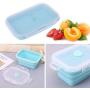Kitchen Food Storage Jar Airtight Food Storage Silicone Food Portable Lunch Box Bowl Bento Boxes Folding Collapsible Storage (Color : 350ml)