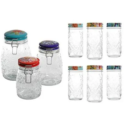 The Pioneer Woman Blütenverzierungsschalen Set, 3er Set mit Blütenmuster, 4,1 Zoll, Gewürzschalen, 6er Set