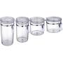 Yardwe 2PCS 750ml Seal Storage Jar Plastic with Airtight Clamp Lids Food Storage Container for Tea Sugar Coffee Bean