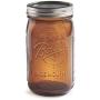 Ball Mason Jars 32 oz Wide Mouth Amber Colored Glass Bundle with Non Slip Jar Opener- Set of 2 Quart Size Mason Jars - Canning Glass Jars with Lids