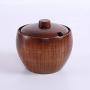 JUSTDOLIFE Seasoning Container Multi-function Wood Salt Box Spice Storage Container