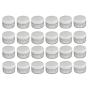 24PCS 15ml/0.5 OZ Empty Clear Plastic Cosmetic Sample Pots Jars with White Lids Round Refillable Bottles Makeup Case Holder Storage Container for Travel Eye Shadows Creams Lipsticks