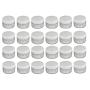 24PCS 15ml/0.5 OZ Empty Clear Plastic Cosmetic Sample Pots Jars with White Lids Round Refillable Bottles Makeup Case Holder Storage Container for Travel Eye Shadows Creams Lipsticks