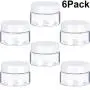 Bouteilles en Plastique Rondes Transparentes 2 oz (6 Pièces) avec Couvercles Blancs pour Voyage, Cosmétiques, Maquillage, Ombre à Paupières, Vernis à Ongles, Poudre, Peinture, Bijoux Bouteilles en Plastique Rondes Transparentes 2 oz (6 Pièces) avec Couvercles Blancs pour Voyage, Cosmétiques, Maquillage, Ombre à Paupières, Vernis à Ongles, Poudre, Peinture, Bijoux
