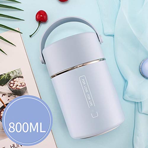 Food Flask Jar Storage Containers For Hot And Cold Food Vacuum Insulated Lunch Box Insulated Food Container (Color : Purple)