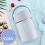 Food Flask Jar Storage Containers For Hot And Cold Food Vacuum Insulated Lunch Box Insulated Food Container (Color : Purple)