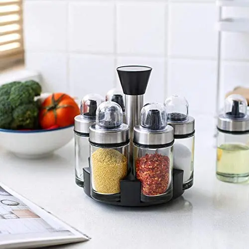 DUDDP Lagerregal Spice Rack Sets Spice Racks Preis Gläser Behälter Küchen Rotationsregal, Aufbewahrungsboxen Gewürzbehälter Regal – Multifunktionales Regal für Küche, Aufbewahrung – Regal