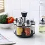 DUDDP Lagerregal Spice Rack Sets Spice Racks Preis Gläser Behälter Küchen Rotationsregal, Aufbewahrungsboxen Gewürzbehälter Regal – Multifunktionales Regal für Küche, Aufbewahrung – Regal