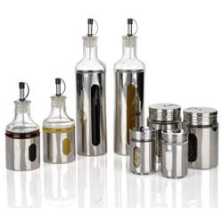 Seasoning Bottle Home Kitchen, Stainless Steel Seasoning Jar Set Kitchen Storage Container Oil Salt And Can Combination