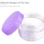 10Pcs/Lot 10G 15G 20G Empty Plastic Makeup Nail Art Bead Storage Container Portable Cosmetic Cream Jar Pot Box Round Bottle,20G Purple