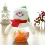 3 Stück Weihnachts-Süßigkeitenbehälter Niedlicher Weihnachtselfe Santa Schneemann Klare Kunststoff Süßigkeitenbehälter