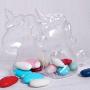 STOBOK Candy Holder Jar Transparent Plastic Unicorn Party Supplies Sugar Containers Favors Container for Wedding Birthday Party Christmas Supplies 12pcs