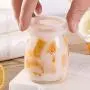 Glas-Confiturieriegel Behälter Pudding Flasche mit Deckel Süßigkeiten Joghurt Gelee Mousse Milchbecher Lagerbehälter, ohne Deckel, 150ml