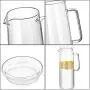 Cupwind Borosilicate Glass Water Carafe Pitcher with Infuser Lid Explosion-Proof Heat Resistance 50 oz Cupwind Borosilicate Glass Water Carafe Pitcher with Infuser Lid Explosion-Proof Heat Resistance 50 oz