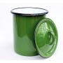 DanDiBo Storage tin 665Z Tin 19 cm enamelled 1,75 L. Bowl Cottage Style Flour tin Enamel (green)