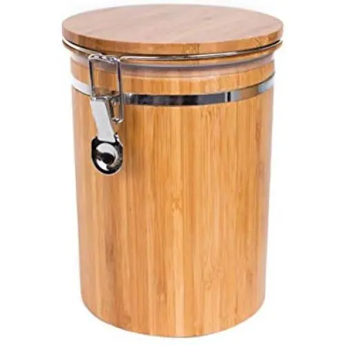 BirdRock Home Bamboo Food Storage Canister with Lid - Large BirdRock Home Bamboo Food Storage Canister with Lid - Large