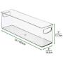 mDesign Stackable Plastic Kitchen Storage Organizer Container Bin with Handles - Holds Pint Size Mason Jars - for Pantry, Cabinets, Shelves, Refrigerator, Freezer - BPA Free - 16" Long - Clear