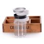 Clear 8Oz / 250g PET Plastic Refillable Jars Empty Cosmetic Containers Cases with Black Lid Cream Lotion Box Ointments Bottle Food Bottle Makeup Pot Jar (6 Pack)